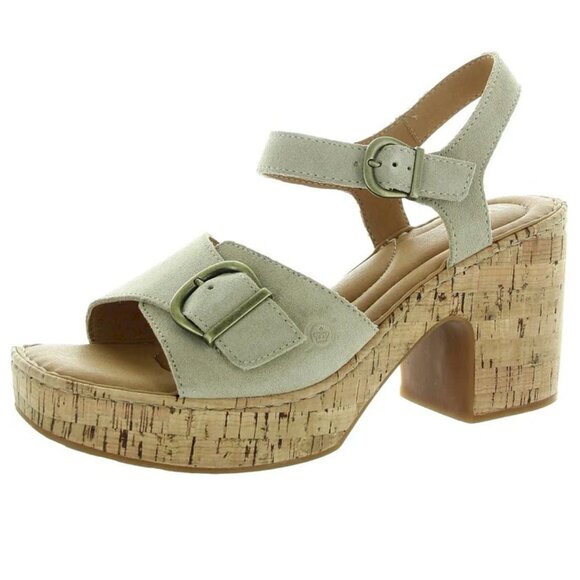 Born Buckle Leather Platform Sandals Women's Size 11 New in Box - Picture 1 of 3